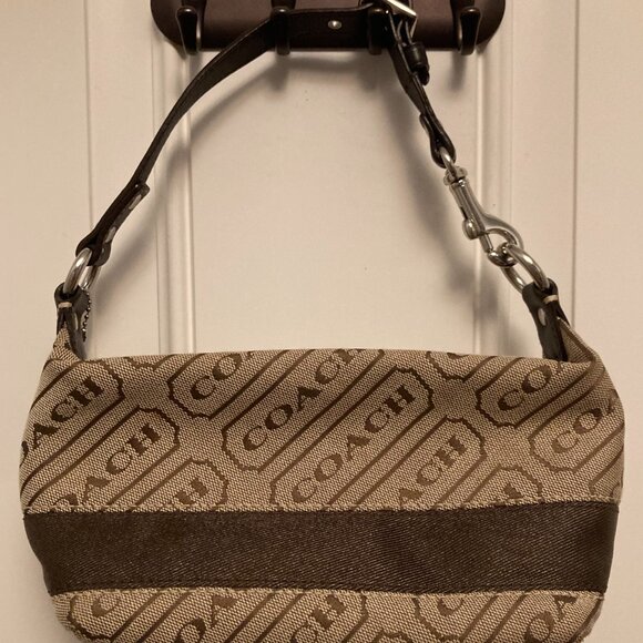 Coach Brown Canvas and Leather Mini Purse - Picture 1 of 6